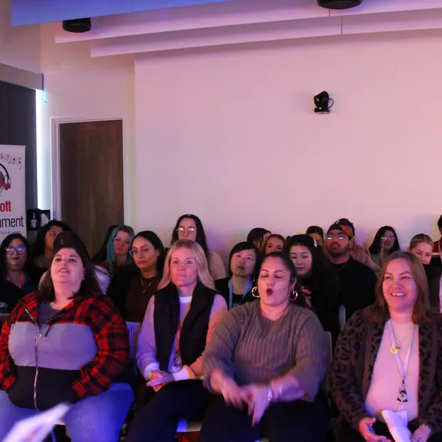 The rest of the room, watching